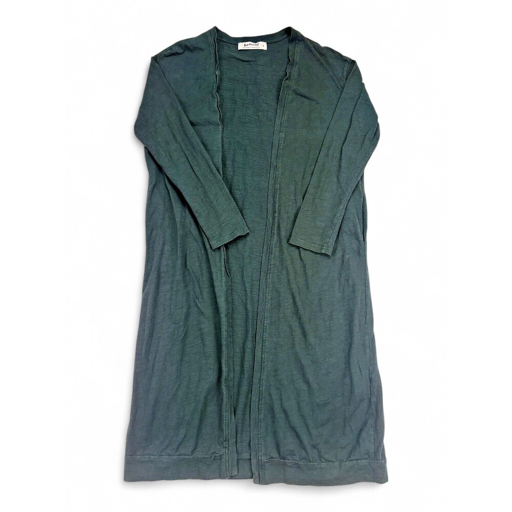 Three Bird Nest Long Open-Front Duster Cardigan L